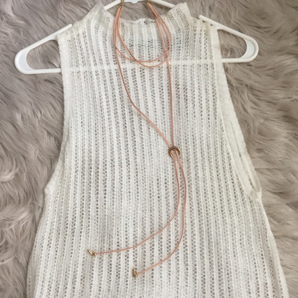 Boho half moon necklace